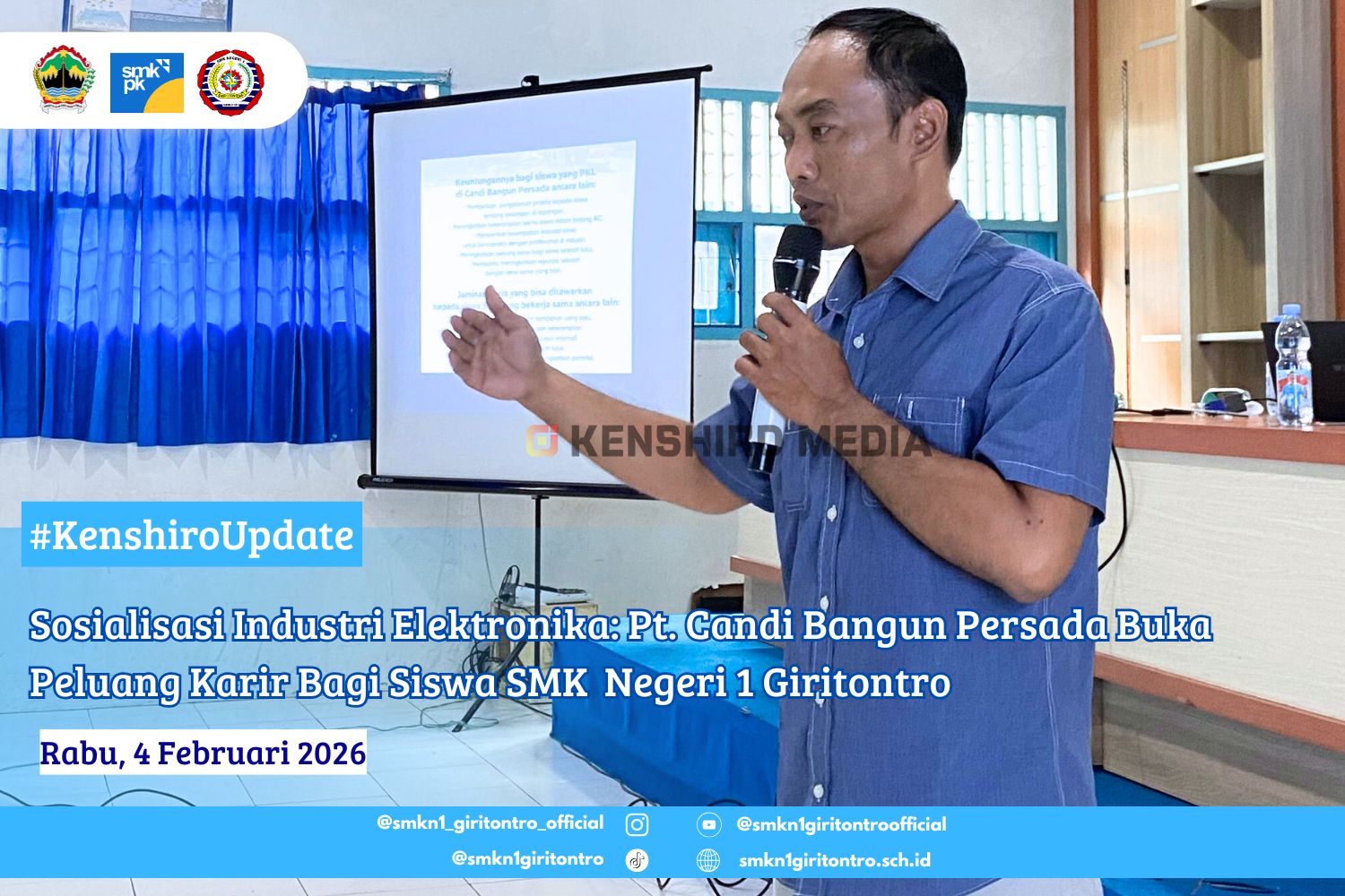 Sosialisasi Industri Elektronika: Pt. Candi Bangun Persada Buka Peluang Karir Bagi Siswa SMK Negeri 1 Giritontro