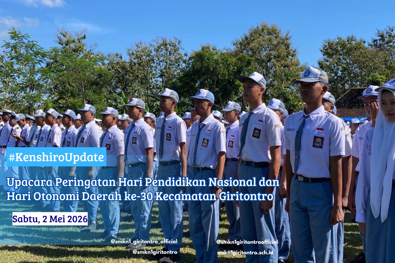 Upacara Peringatan Hari Pendidikan Nasional dan Hari Otonomi Daerah ke-30 Kecamatan Giritontro