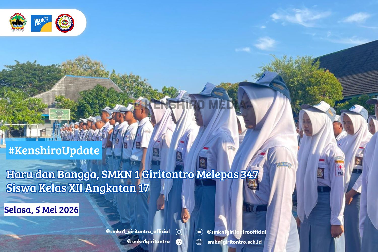 Haru dan Bangga, SMKN 1 Giritontro Melepas 347 Siswa Kelas XII Angkatan 17