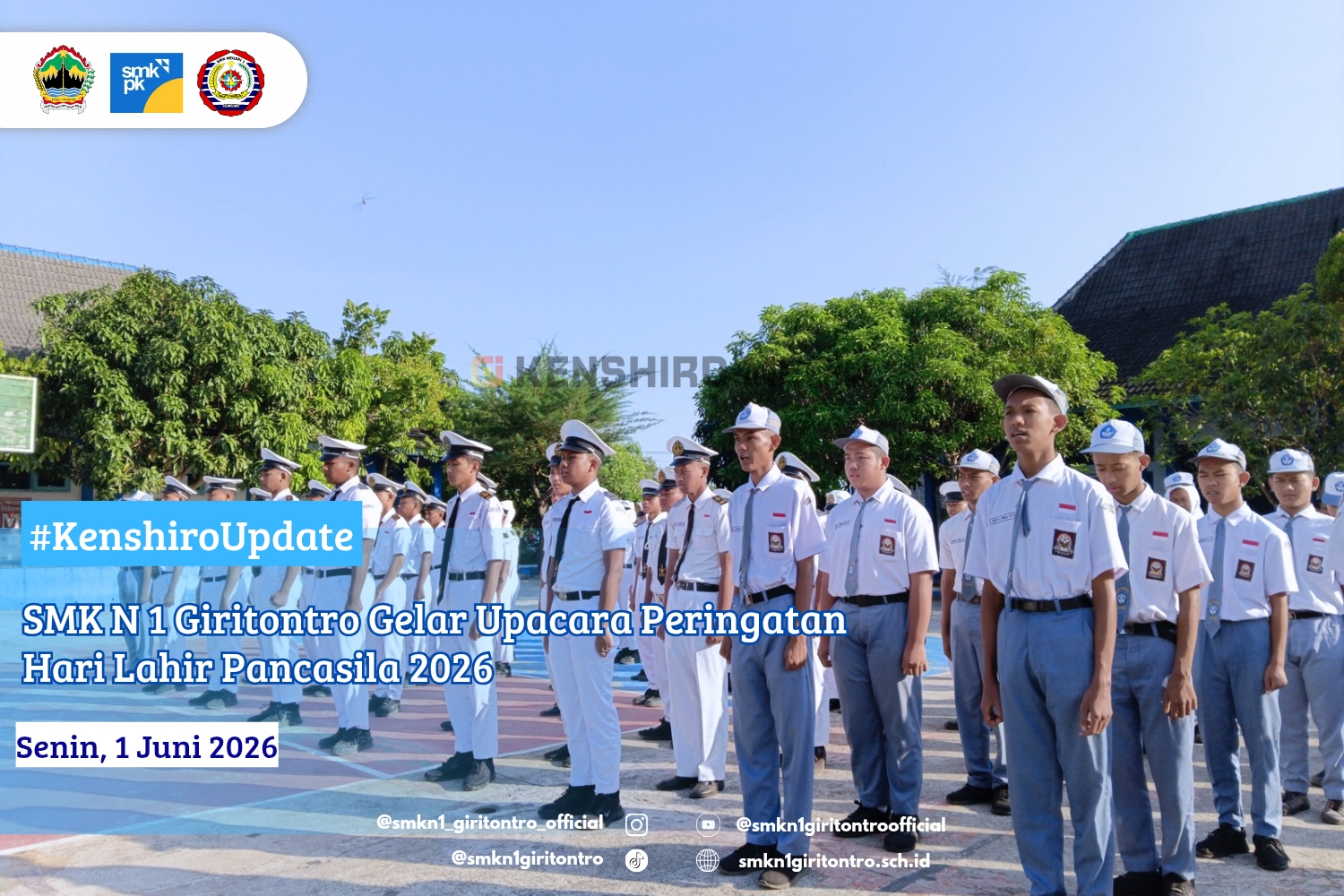 SMK N 1 Giritontro Gelar Upacara Peringatan Hari Lahir Pancasila