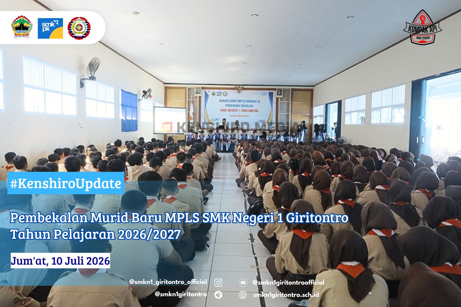 Pembekalan Murid Baru MPLS SMK Negeri 1 Giritontro Tahun Pelajaran 2026/2027