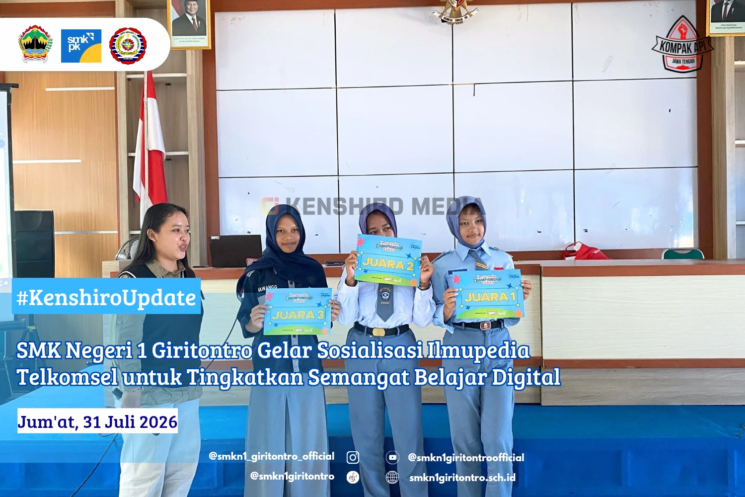 SMK Negeri 1 Giritontro Gelar Sosialisasi Ilmupedia Telkomsel untuk Tingkatkan Semangat Belajar Digital