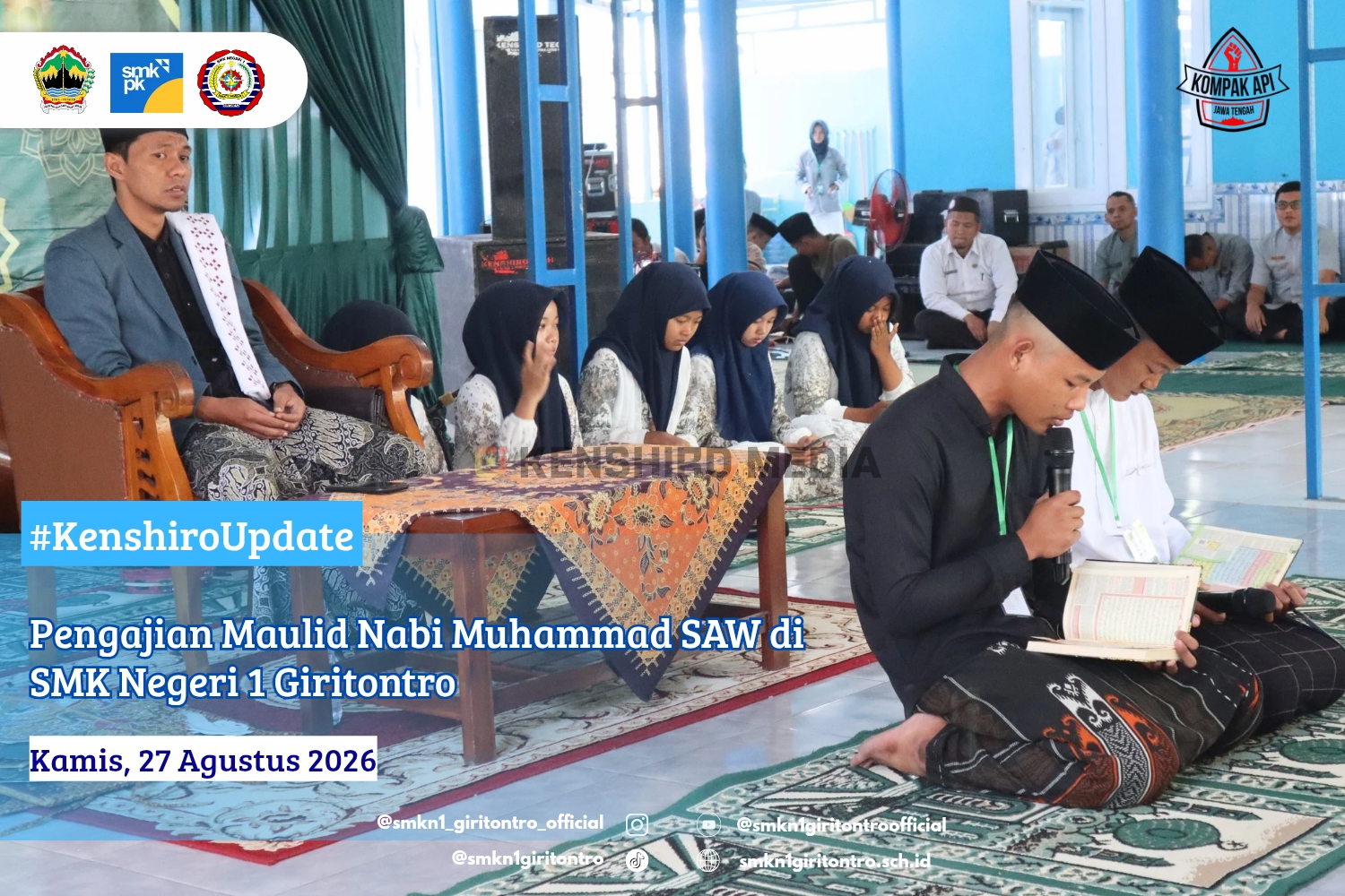 Pengajian Maulid Nabi Muhammad SAW di SMK Negeri 1 Giritontro