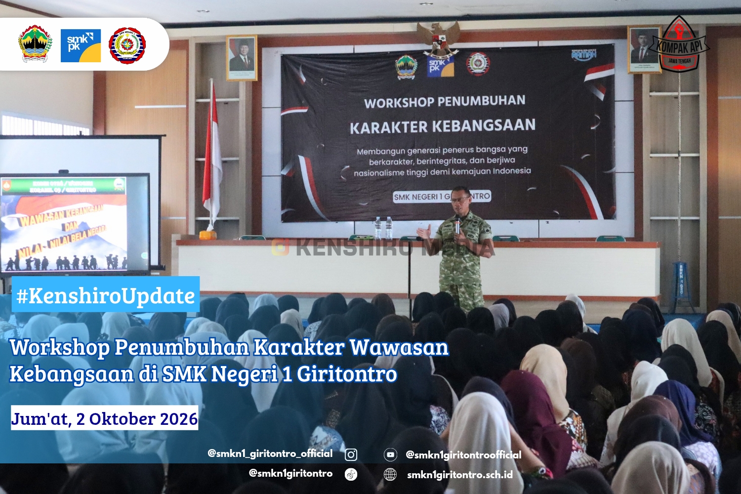 Workshop Penumbuhan Karakter Wawasan Kebangsaan di SMK Negeri 1 Giritontro